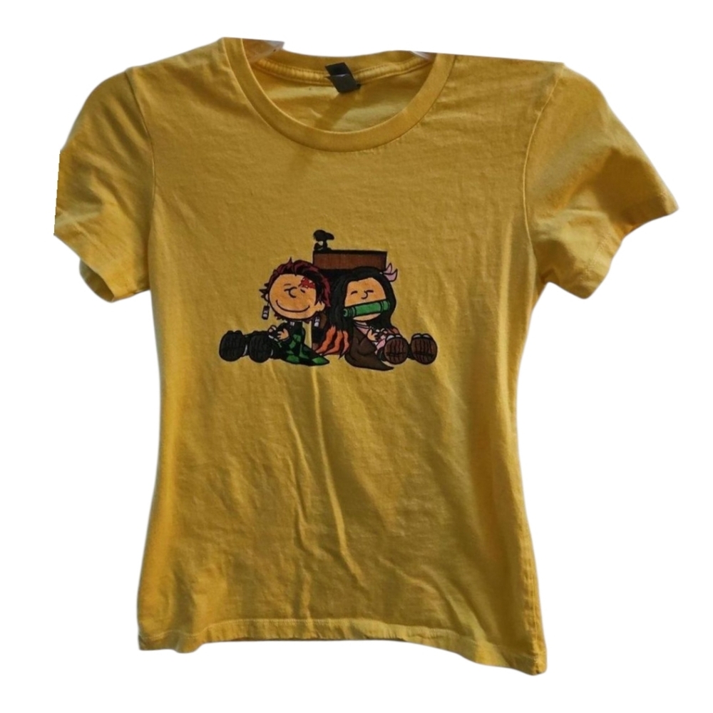 Peanuts VTG SLAYER Women's Yellow T-shirt SZ S